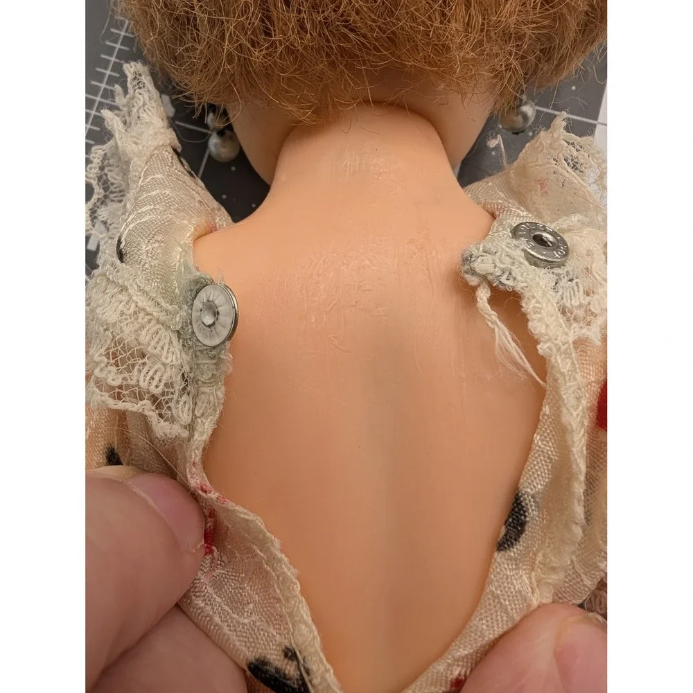Sleepy blue eye Red hair 18 inch fashion doll 50's 60s x marked on butt w/ heels